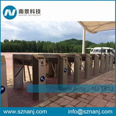 Semi Automatic Bar Code Access Control Tripod Turnstile for Attractions