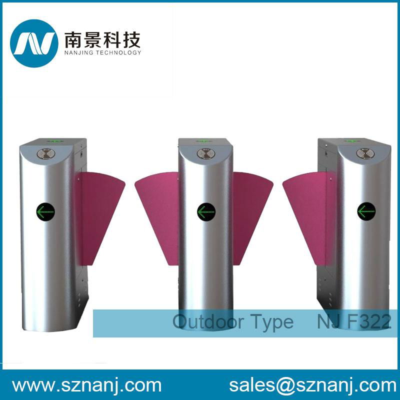 IC ID Card Reader Flap Barrier Turnstile Electronic Flap Barrier with Security S 2