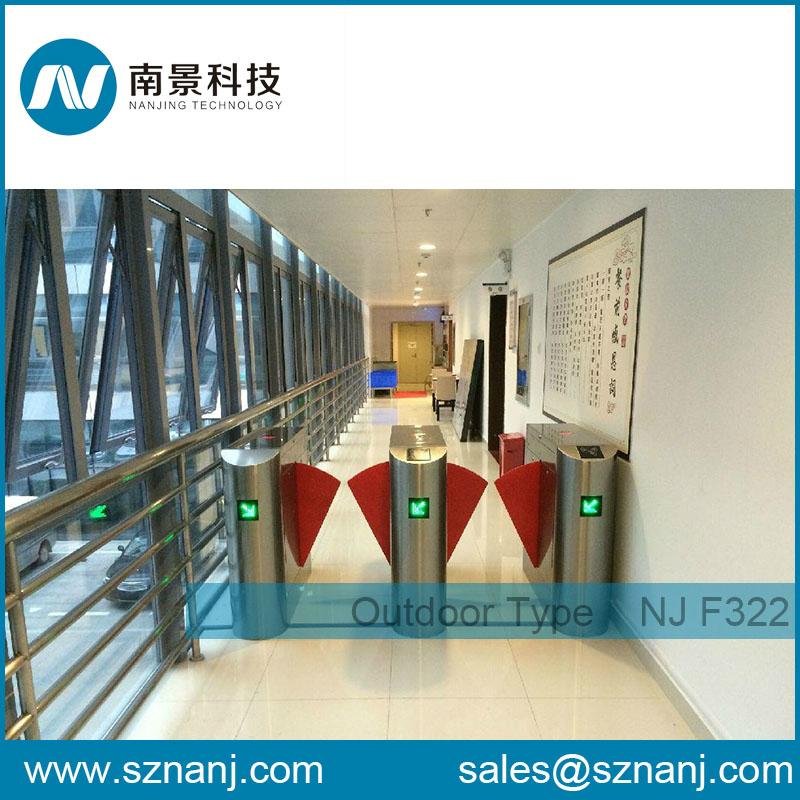IC ID Card Reader Flap Barrier Turnstile Electronic Flap Barrier with Security S