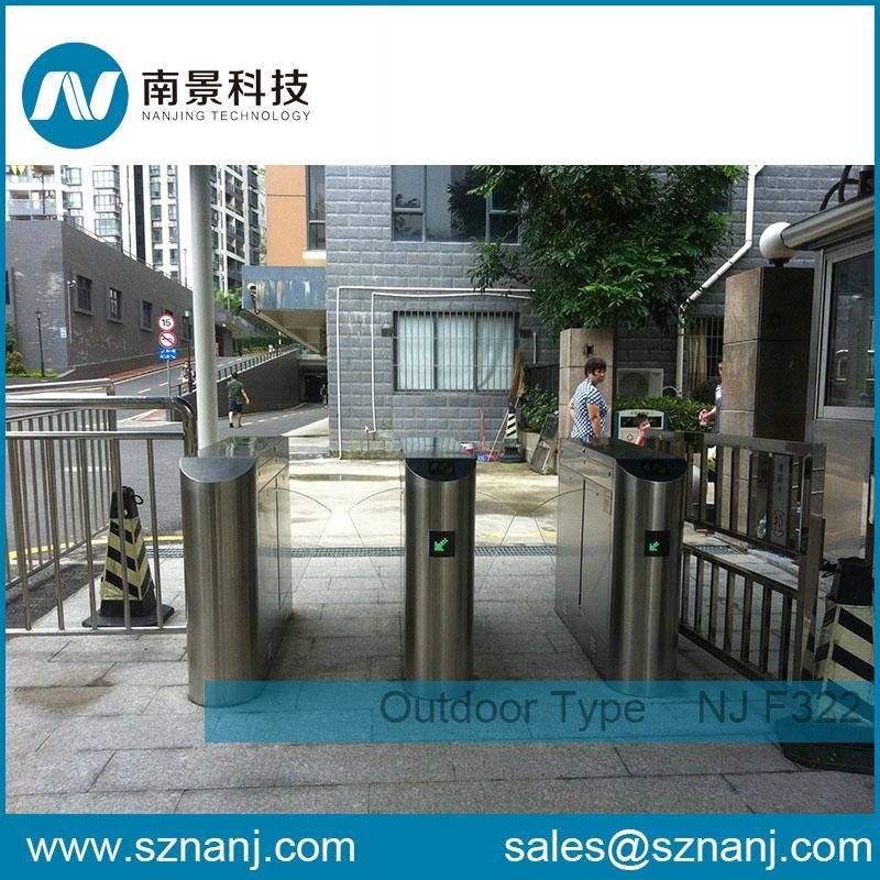 IC ID Card Reader Flap Barrier Turnstile Electronic Flap Barrier with Security S 3