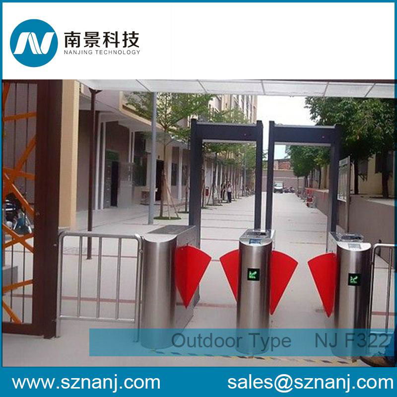 IC ID Card Reader Flap Barrier Turnstile Electronic Flap Barrier with Security S 4