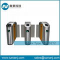 Security Access Control Bar Code Sliding Turnstile with Card Collector