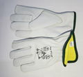 Alif Cut Pro Goat Grain Leather Driver Style ANSI A4 Cut Resistant Gloves.