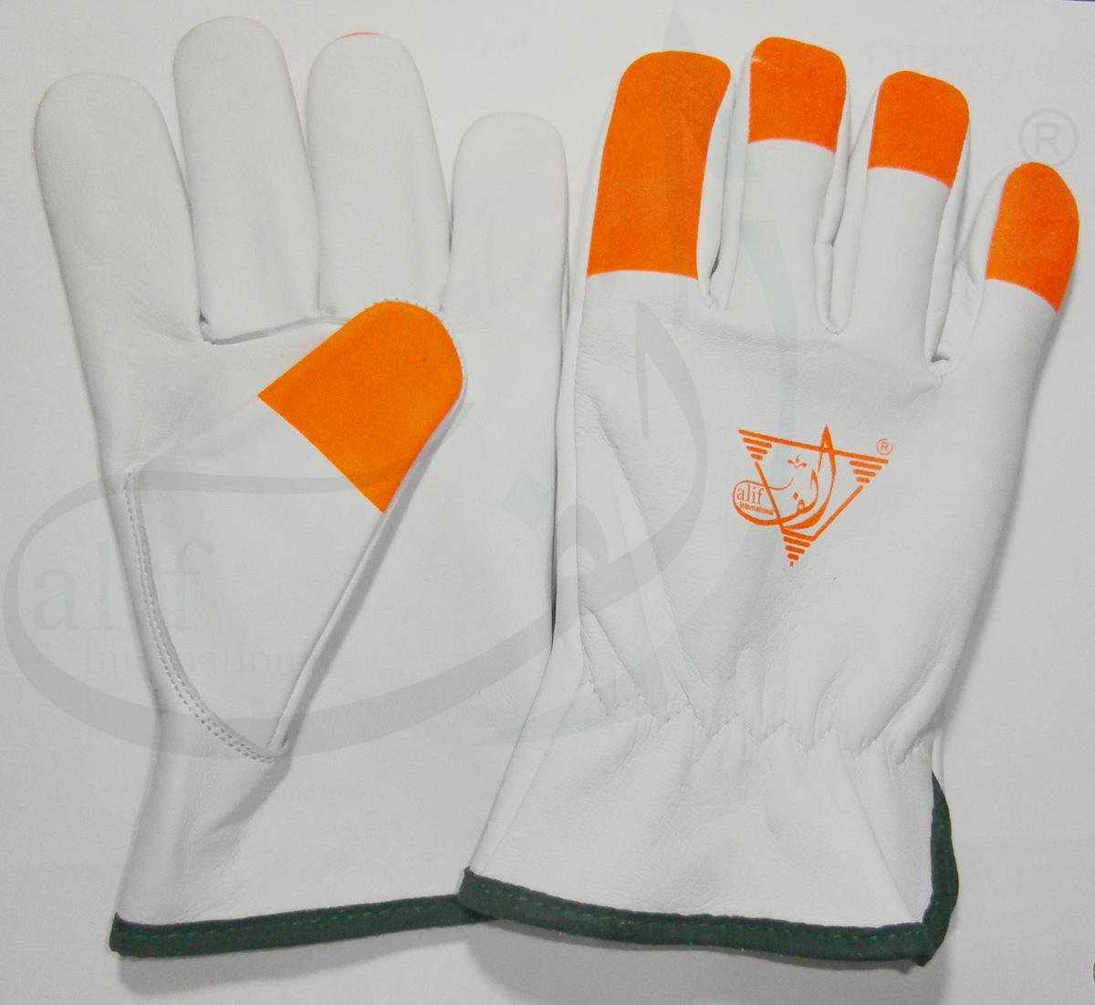 Alif® Goatskin Leather Glove with Hi-Viz Fingertips. 2
