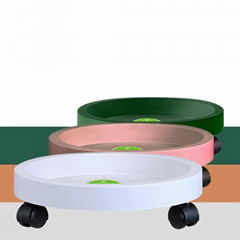 Planter saucer with caster