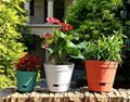 Pottery style round planter