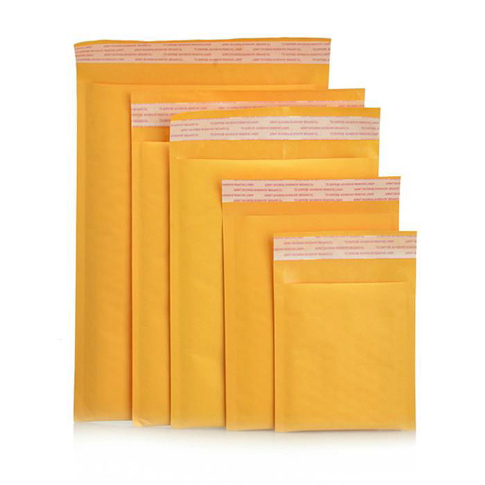 Yellow kraft bubble mailers 4