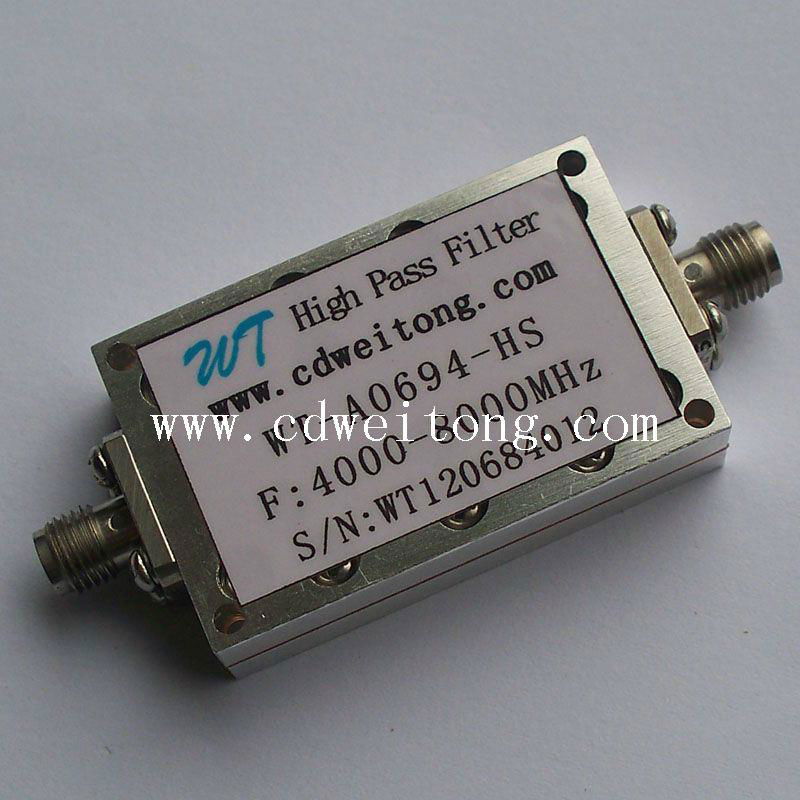 4000-8000MHz Suspended Stripline Highpass Filter