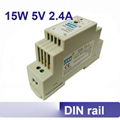 15w 5v din rail power supply 100-240V input DR-15-5