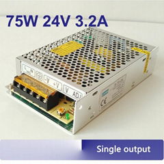 75w 24v switching power supply ac dc regulated linear power supply