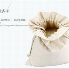 Round Bottom Canvas Rice Bag