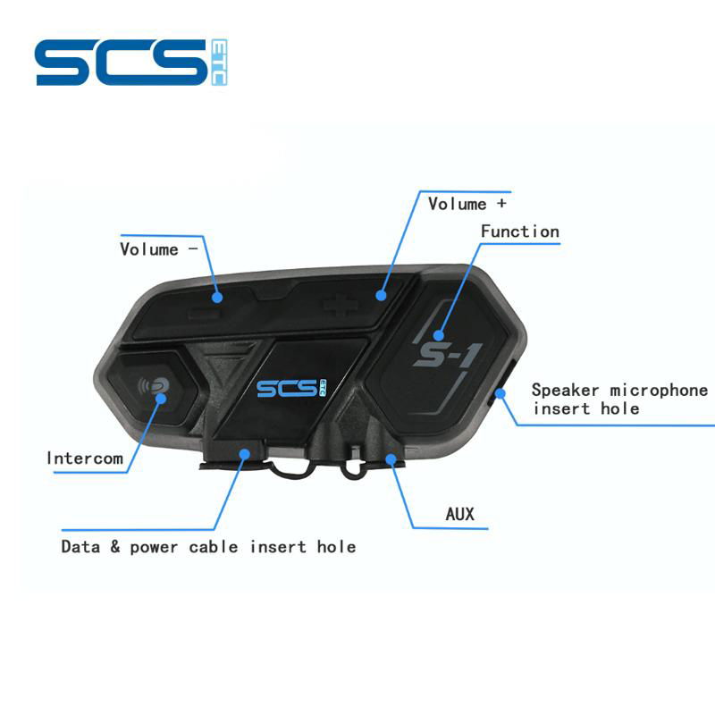 SCS fit for any motor Helmets Bluetooth 4.1 Headset interphone 2