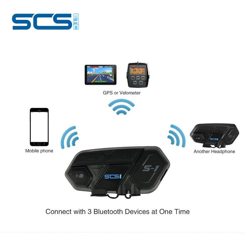 SCS fit for any motor Helmets Bluetooth 4.1 Headset interphone 4