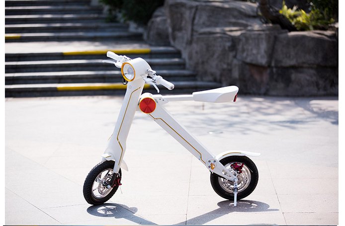 Mini  White Folding Bicycle With CE Certificate,Protable Electric Bike 2