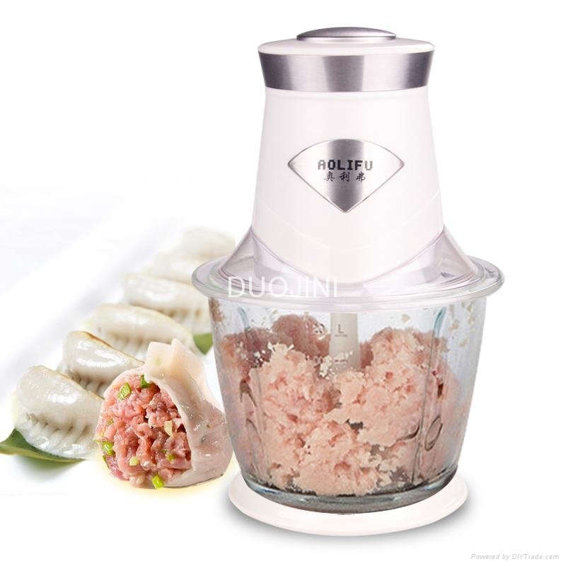 1.2L glass bowl 200W household food chopper electric meat grinder  mincer 2