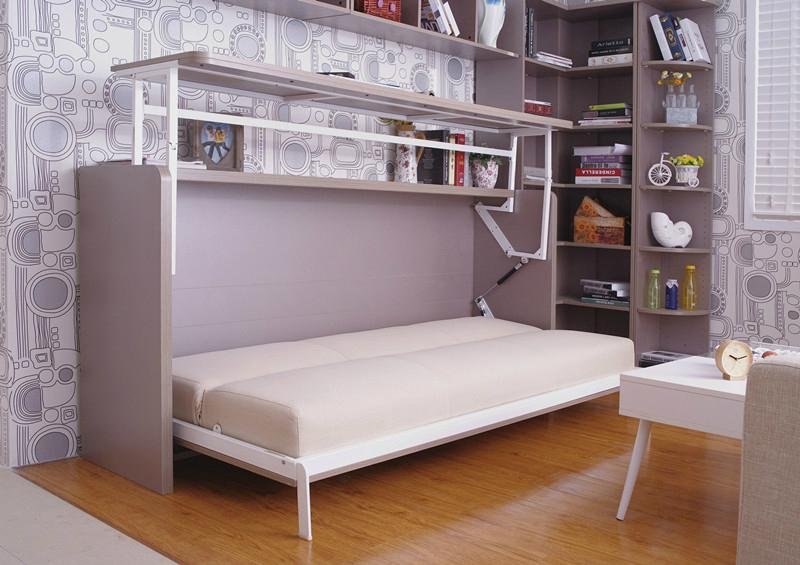 Single bed with lifting up writing desk 4