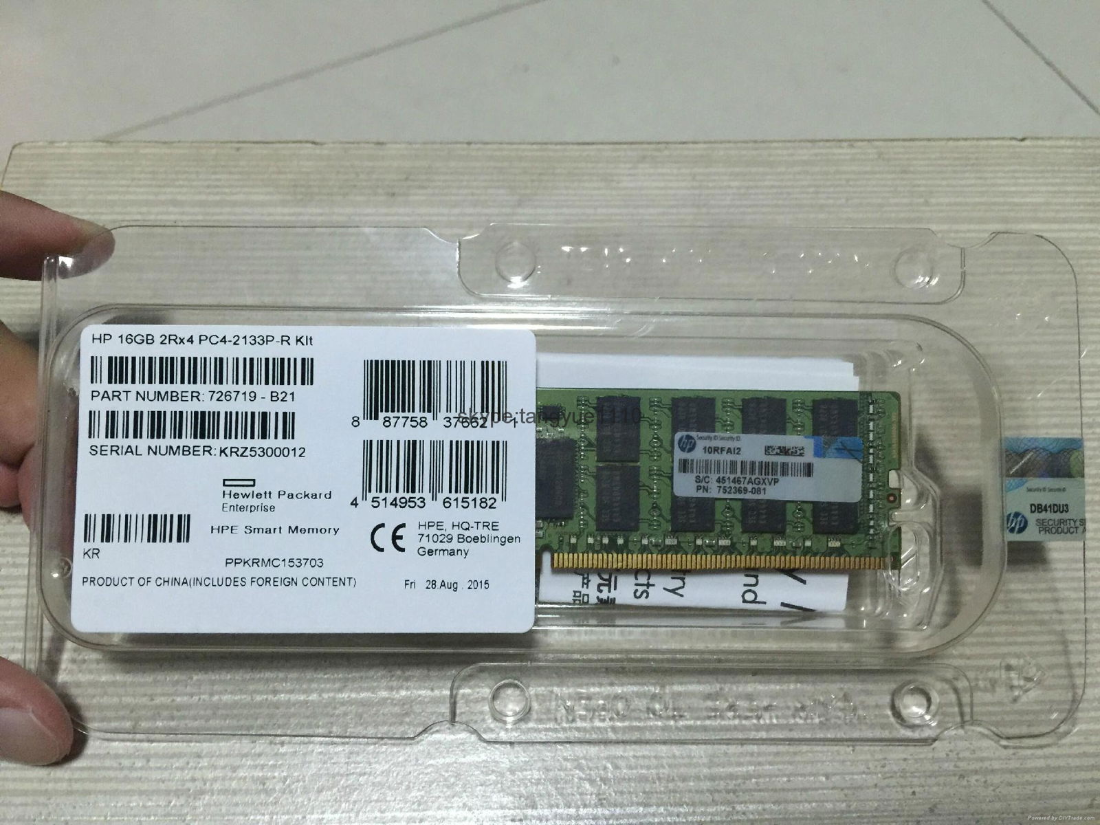 HP 16GB PC4-17000 DDR4-2133MHz ECC Registered Memory Module