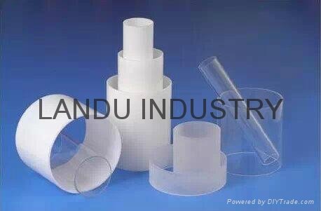 LANDU High quality white opal color different size acrylic round tubes acrylic r 2