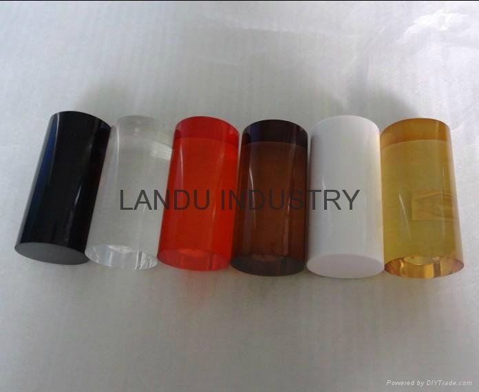 LANDU High quality different size transparent  color acrylic round rods 2