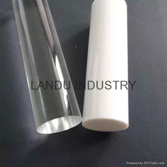 LANDU High quality different size transparent  color acrylic round rods 3