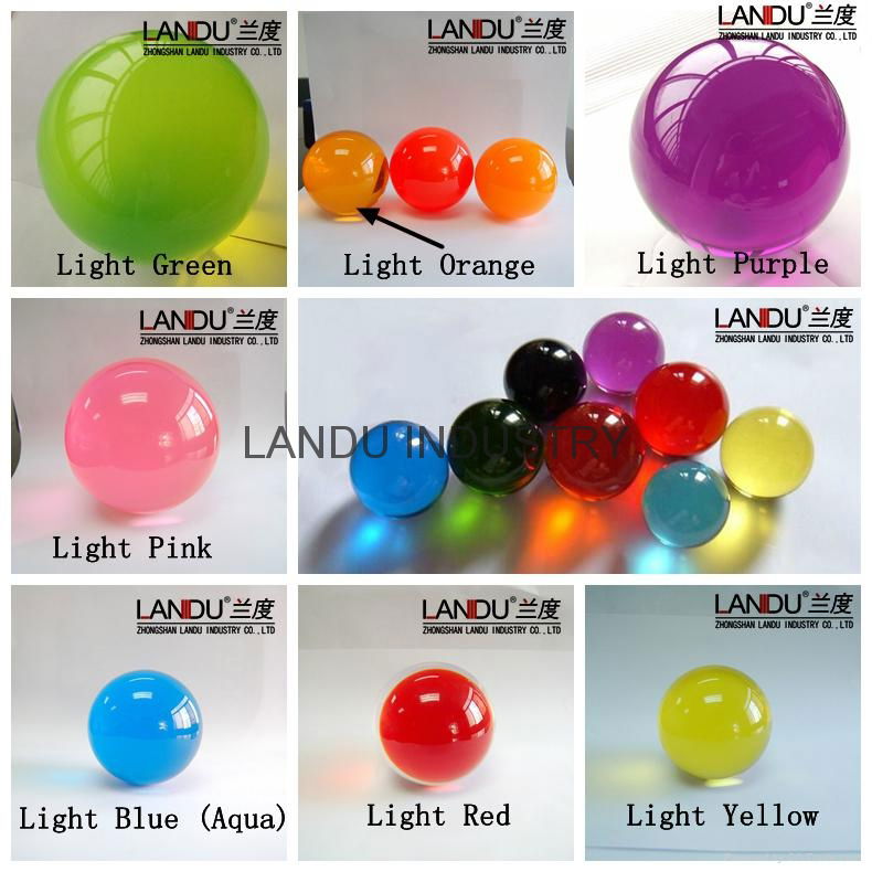 High quality solid pink color acrylic round balls 3