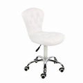 PU Leather Adjustable Kitchen Chair With Wheels 1