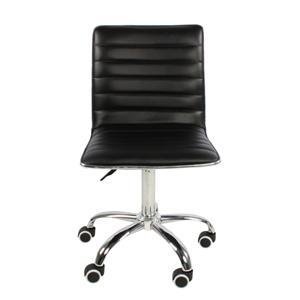 PU Leather Adjustable Dinning Chair With Wheels