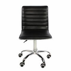 PU Leather Adjustable Dinning Chair With Wheels