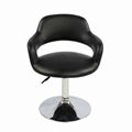 PU Leather Seat Iron Bar Stool With Back 1