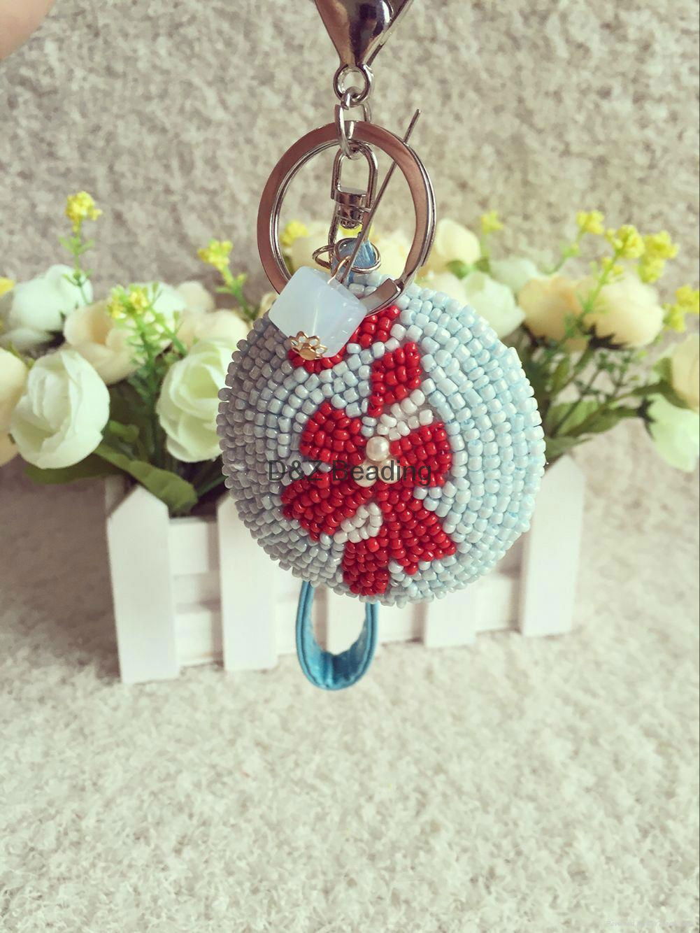 New item! 100%handmade beaded Key ring pendant