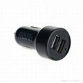 CE RoHS FCC 5v 4.8A Smart phone 2 port usb car charger for smart phone