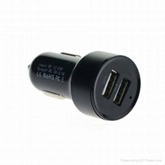 CE RoHS FCC 5v 4.8A Smart phone 2 port usb car charger for smart phone
