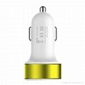 CE RoHS FCC 5v 4.8A Smart phone 2 port usb car charger for smart phone 3
