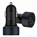 CE RoHS FCC 5v 4.8A Smart phone 2 port usb car charger for smart phone 4