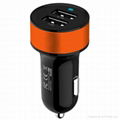 CE RoHS FCC 5v 4.8A Smart phone 2 port usb car charger for smart phone 5