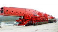 Transporting and erecting bridge crane