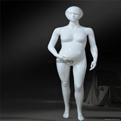 Fiberglass Skin Color Pregnant Mannequins Display Dummy