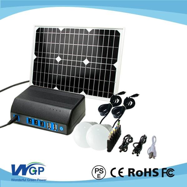 portable 20w solar energy lighting system for charging laptop