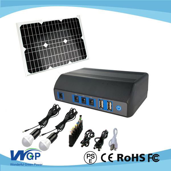 portable 20w solar energy lighting system for charging laptop 5