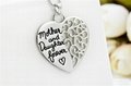 925 Sterling Silver Rhodium Plated Mother and Daughter Forever Love Filigree Hea 3