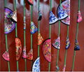 Handmade Chinese fabric bead curtain DIY ethnic window decoration Handicraft 1