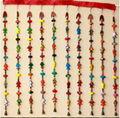 Handmade Chinese fabric bead curtain DIY ethnic window decoration Handicraft 2