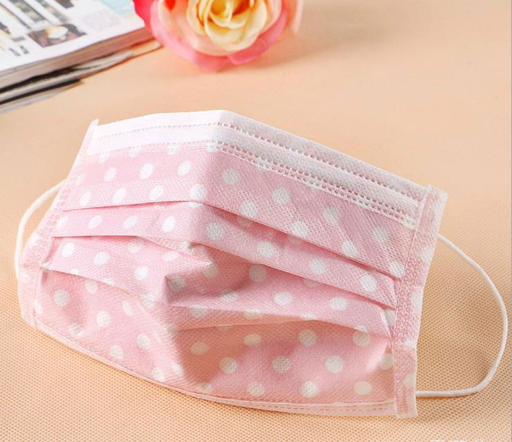 50pcs Non-Woven Disposable Face Mask With Printing Dust Earloop Face Mouth Mask 3