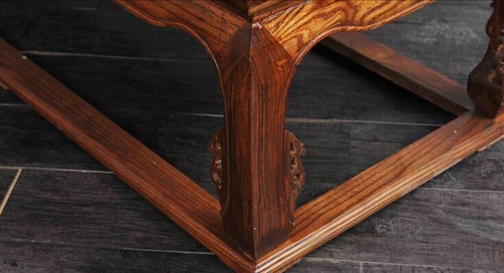 Chinese Ancient Handmade Carved Elm Chair Customized Solid Wood Classic Tablet 2