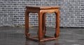 Chinese Ancient Handmade Carved Elm Side Table Customized Solid Wood Classic Tab