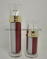 high quality elegant luxury double tube shape acrylic bottle for cosmetic packag 1