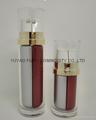 high quality elegant luxury double tube shape acrylic bottle for cosmetic packag
