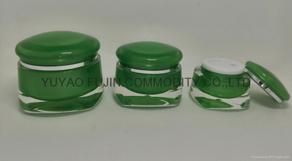 high quality elegant luxury crown shape acrylic jar and bottle for cosmetic pack 3