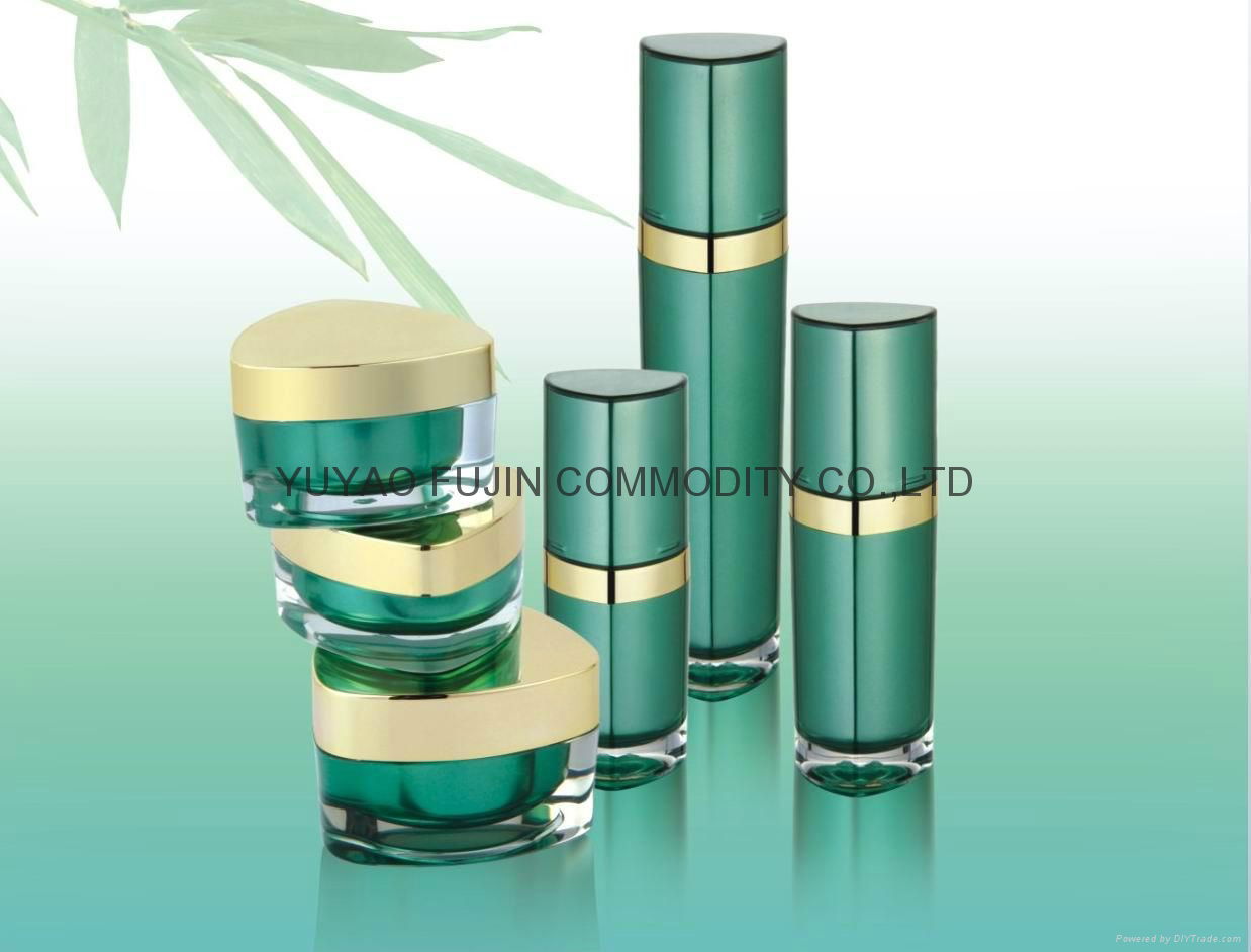high quality elegant luxury drum shape acrylic jar and bottle for cosmetic packa 4