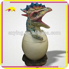 Newest Design Funny Fiberglass Dinosaur Egg Trash